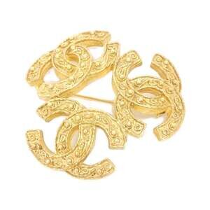 CHANEL Gold Brooch